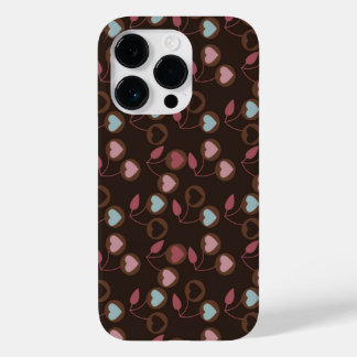 heart cherries brown Case-Mate iPhone 14 pro case