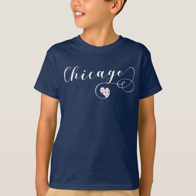 Heart Chicago Tee Shirt, Illinois (Front)