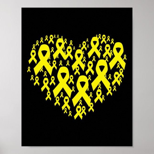 Heart Childhood Cancer Awareness  Poster (Front)