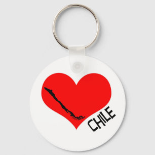 Heart Chile llavero Keychain