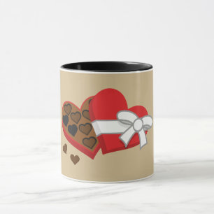 Heart Chocolate Gift Box - Valentine's Day Mug