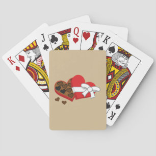 Heart Chocolate Gift Box - Valentine's Day Playing Playing Cards