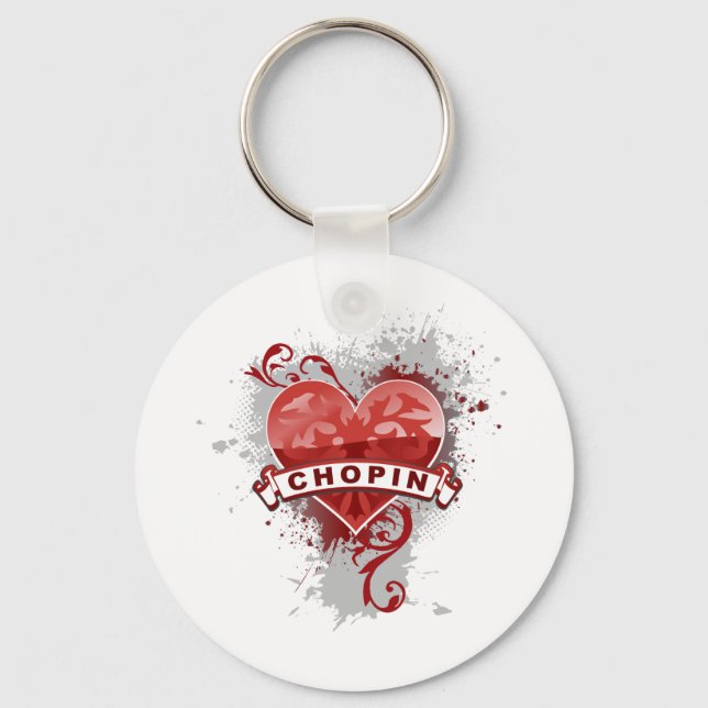 Heart Chopin Keychain (Front)
