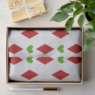 Heart Christmas Tissue Paper Festive Gift Wrap