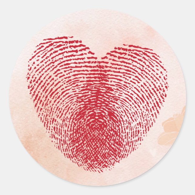 Heart Classic Round Sticker (Front)