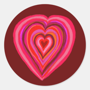 Heart Classic Round Sticker
