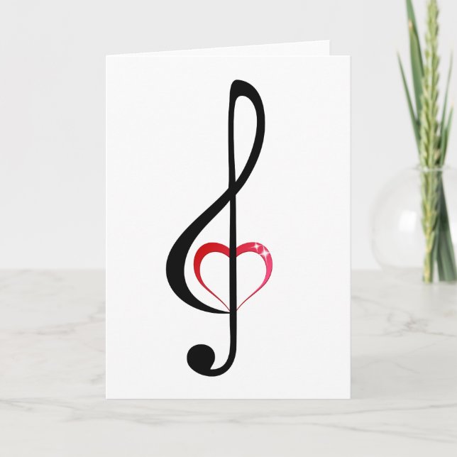 Heart clef greeting card (Front)
