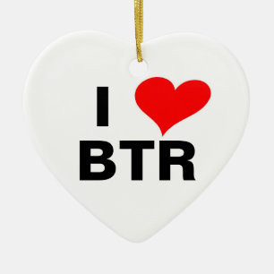 heart_clip_art_01, I, BTR Ceramic Ornament