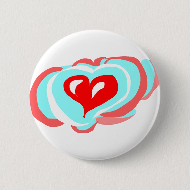 Heart Cloud 2 Inch Round Button (Front)