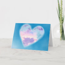 HEART CLOUD Folded Greeting Card