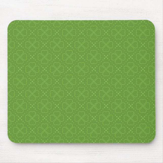Heart Clover Pattern Mouse Pad (Front)
