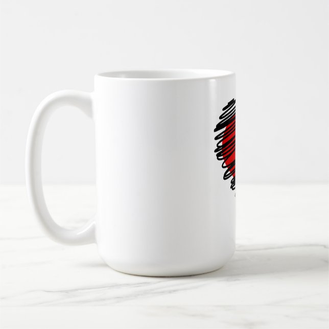 heart coffee mug (Left)