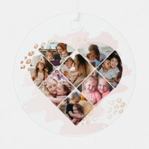 Heart Collage Metal Ornament