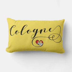 Heart Cologne, German Köln, North Rhine-Westphalia Lumbar Pillow