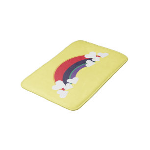 ♥ Heart colored bunt Rainbow Color Regenbogen Bath Mat