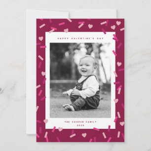 Heart Confetti Valentine's Day Carte photo