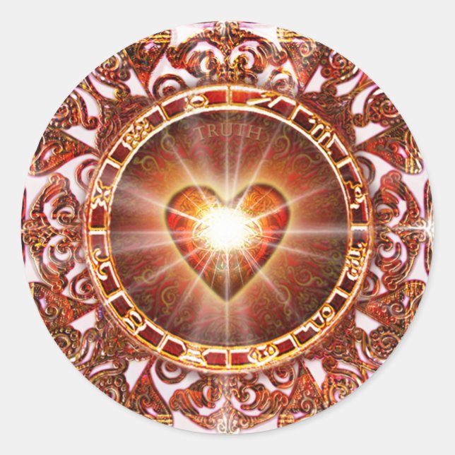 Heart Constellation Classic Round Sticker (Front)