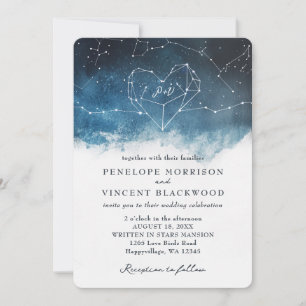 Heart Constellation wedding invitation