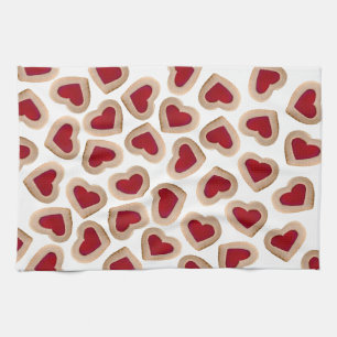 Heart Cookies Kitchen Towel