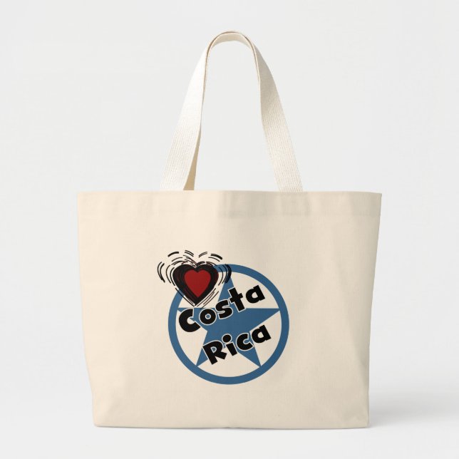 Heart Costa Rica Large Tote Bag (Front)