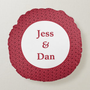 Heart Couple  Round Pillow