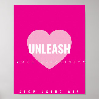 Heart Creativity Poster Artist Non AI