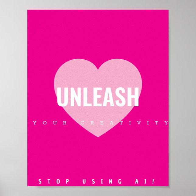 Heart Creativity Poster Artist Non AI (Front)