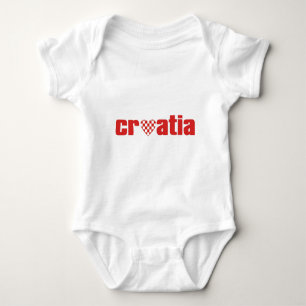 Heart Croatia Baby Bodysuit