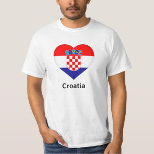Heart - Croatia Flag T-Shirt
