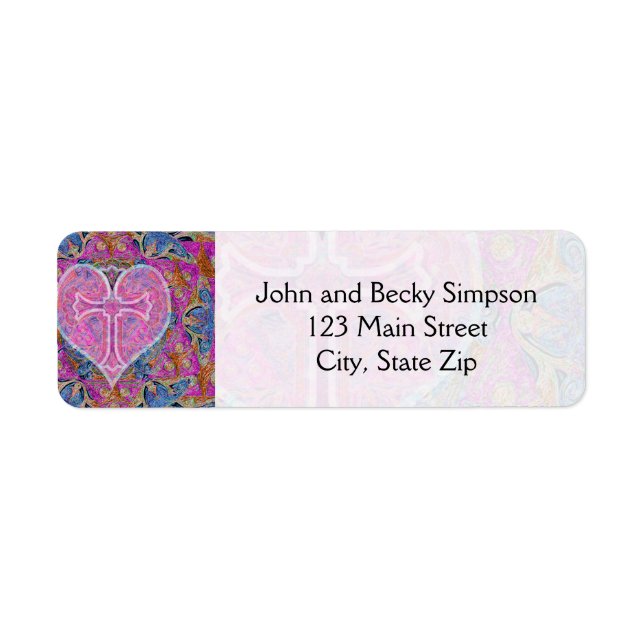 Heart Cross Pattern in Pink (Front)
