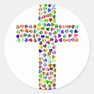Heart Cross Sticker