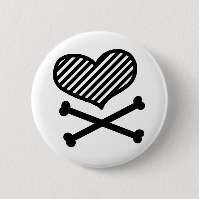 Heart & Crossbones Button (Front)