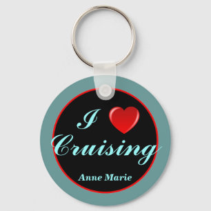 Heart Cruising personalized keychain