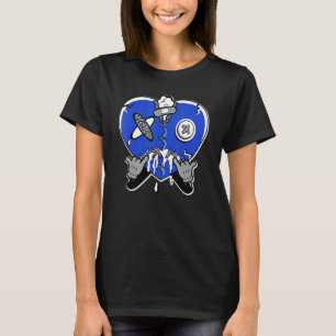 Heart Crying  True Blue 1s Matching T-Shirt