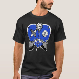Heart Crying  True Blue 1s Matching T-Shirt
