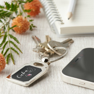 Heart Cuba Keyring, Cuban Flag Keychain