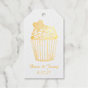 Heart Cupcake Bridal Baby Shower Valentine's Day Gift Tags