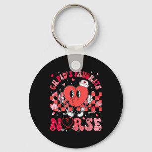 Heart Cupids Favourite Nurse Valentines Day Rn Cna Keychain