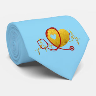 Heart Curve With Medical Stethoscope 1 Tie