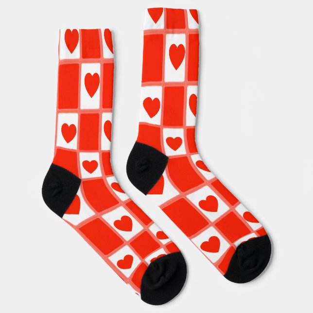 heart custom Sustainable Premium Crew Sock (Right)
