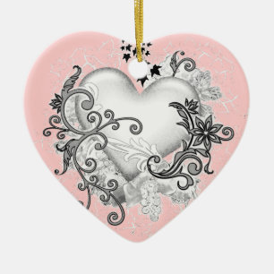 Heart (customizable) ceramic ornament