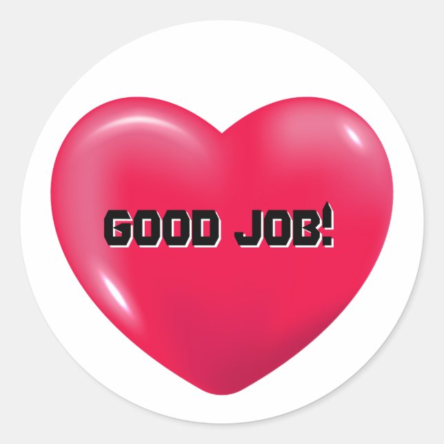Heart Customized Affirmation Teachers Classic Round Sticker (Front)