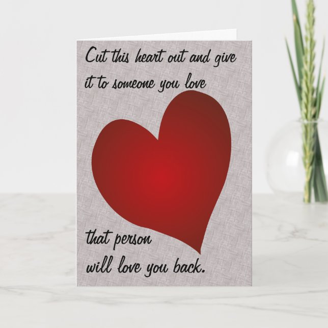 Heart Cut Out Holiday Card (Front)