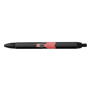 Heart  Cute Hot Air Balloon Black Ink Pen