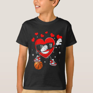 Heart Dab Dance With Bysketbyll Byll Valentines Da T-Shirt