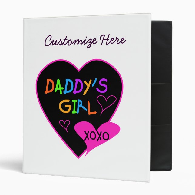 Heart Daddy's Girl T Shirts and Gifts Binder (Front/Inside)