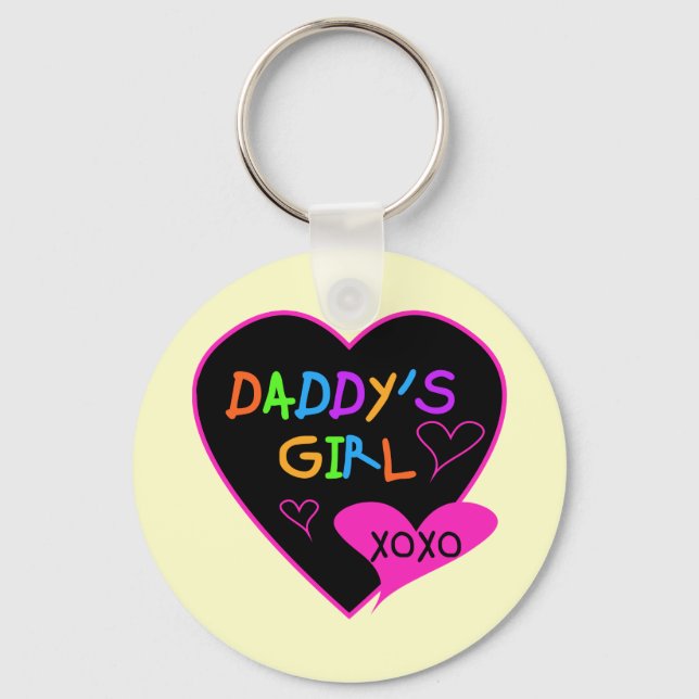 Heart Daddy's Girl T Shirts and Gifts Keychain (Front)