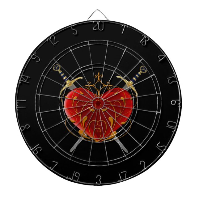 Heart & Daggers Dart Board (Front)