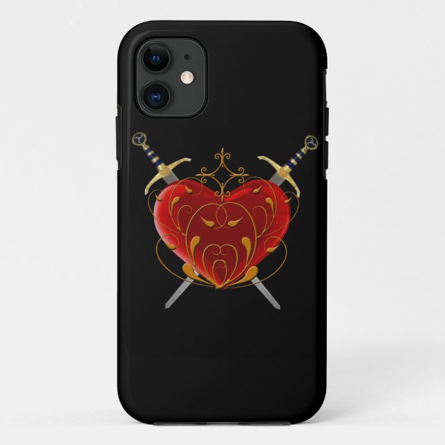 Heart & Daggers iPhone 5G Case (Back)
