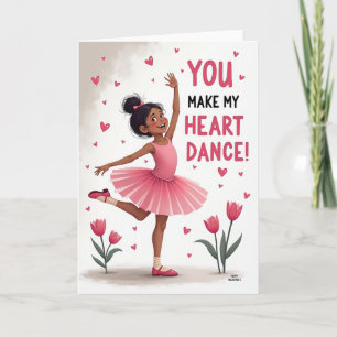 Heart Dance Ballerina Love Card